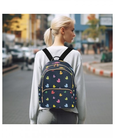 Duck Mini Backpack Purse for Women, Colorful Travel Backpack Fashion Backpack Lightweight Shoulder Bag Small Casual Daypack M...