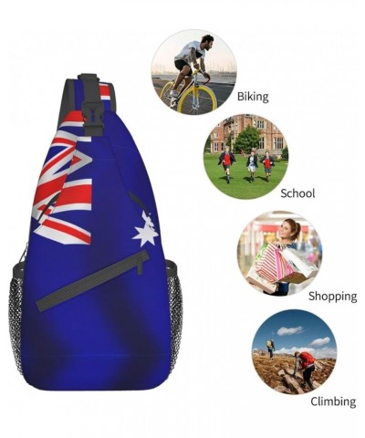 German Flag Print Sling Bag Crossbody Backpack Sling Backpack Shoulder Bag For Women Men Cycling Hiking Travel Australian Fla...