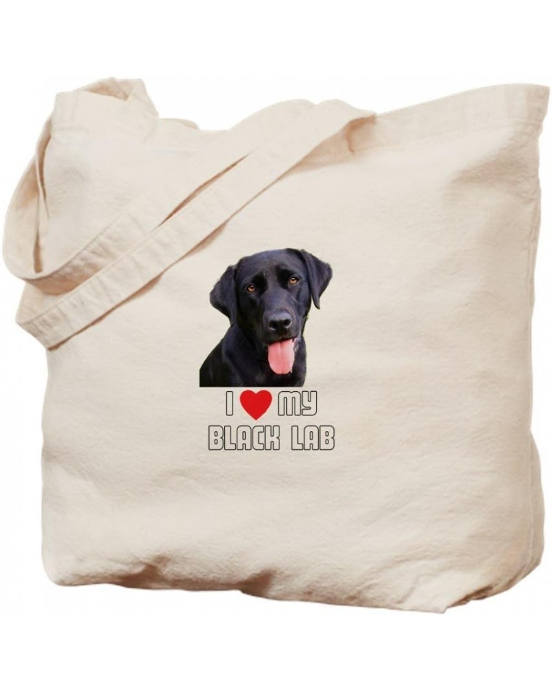 I Love My Black Lab Tote Bag Natural Canvas Tote Bag, Cloth Shopping Bag $8.95 Travel Gear