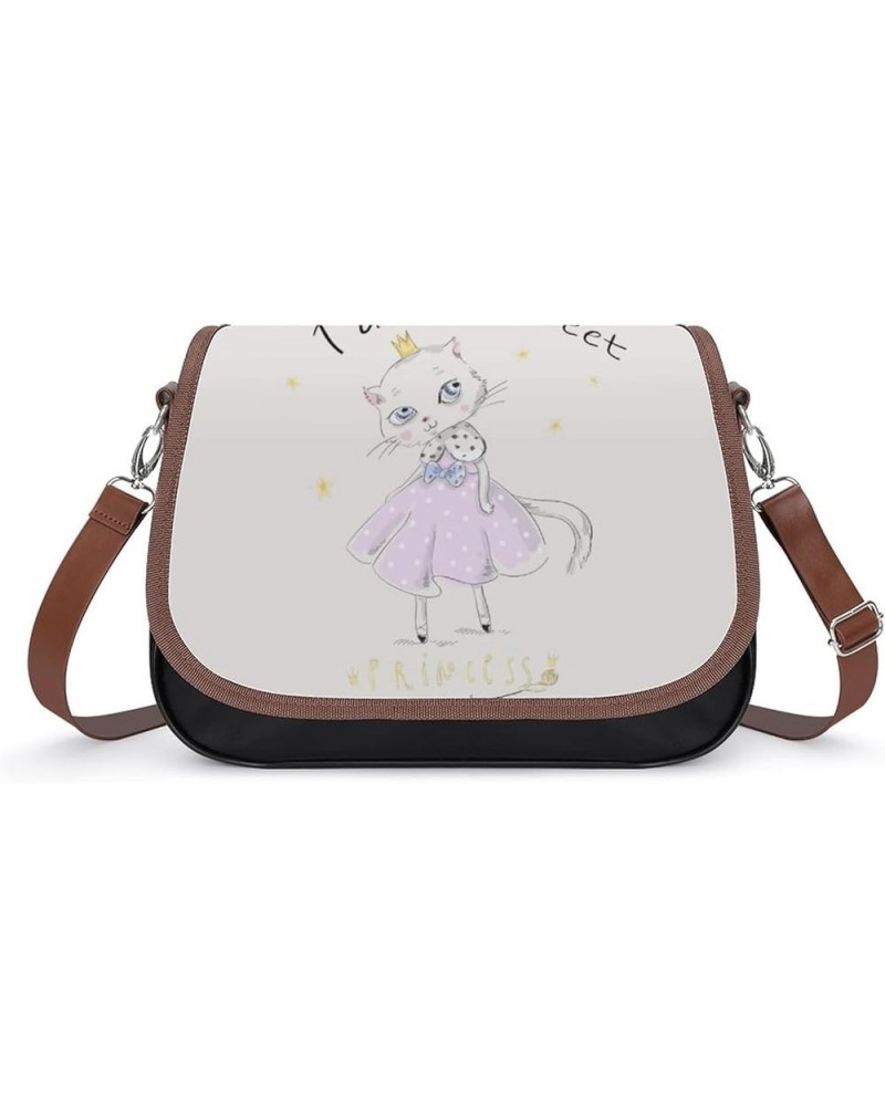 Printed Shoulder Crossbody Bag Leather Hobo Bags Medium Ladies Top Handles Satchels Cute Rabbit Playing Color11 $21.07 Hobo Bags