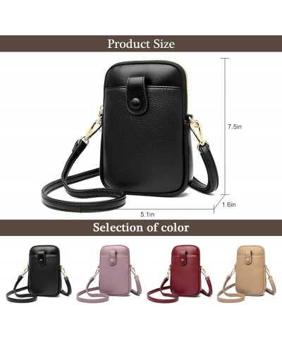 Small Crossbody Bag for Womens PU Leather Shoulder Cellphone Bag Card Purse and Key Holder Wallet Yellow $21.61 Shoulder Bags