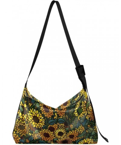 Womens Crossbody Tote Bag Sunflower Bush Vintage Color Crossbody Phone Purse Girls Beauty Sling Purse $15.51 Totes