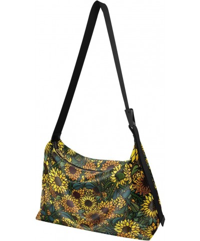 Womens Crossbody Tote Bag Sunflower Bush Vintage Color Crossbody Phone Purse Girls Beauty Sling Purse $15.51 Totes