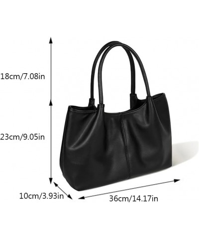 Women Shoulder Bag Luxury Designer PU Clutch Bag Large Capacity Underarm Bag Fashionalbe Simple Female Handbag for Of Black $...