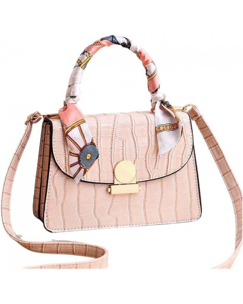 Women's Shoulder Bag - Black Pu Fashion Tote - Work Shopping Crossbody Bag Pink $22.20 Totes