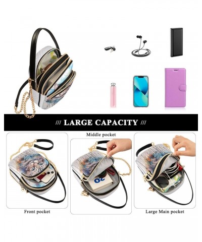 Ink Kawaii Cat Small Crossbody Bags for Women Cell Phone Shoulder Purse Handbags Wallet 21214471 $11.20 Crossbody Bags