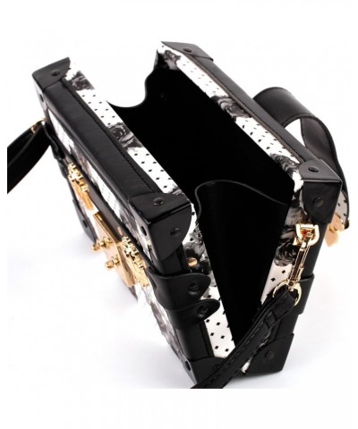 Women's Purse Wallet Clutch Handbag Cross-body Bag Card Case Coin Case Black White Rose $19.37 Clutches