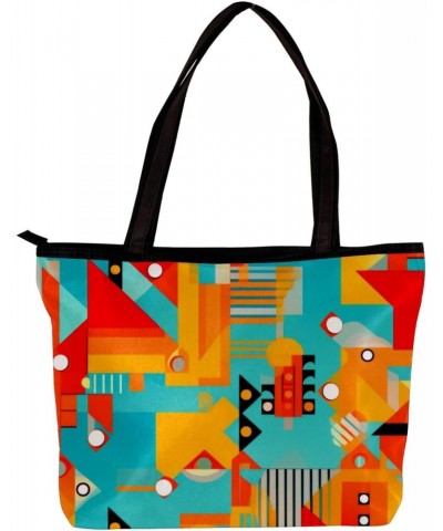 Handbags for Women, Zipper Tote Bag, Shoulder Bag, colorful patterns $14.81 Totes