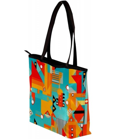 Handbags for Women, Zipper Tote Bag, Shoulder Bag, colorful patterns $14.81 Totes