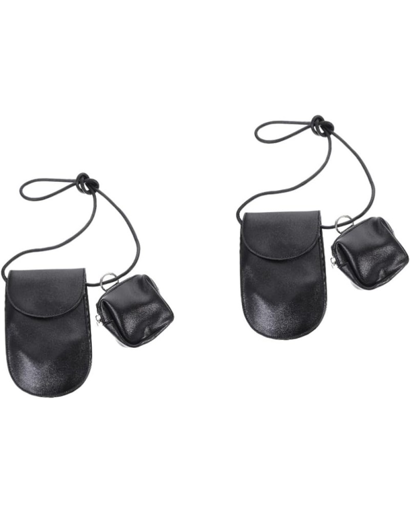 2pcs Mobile Phone Bag Girl Crossbody Sling Bags for Women Small Crossbody Purses for Women Wallet for Blackx2pcs $9.91 Crossb...