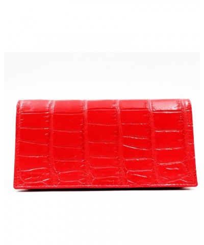 New RED Genuine Crocodile Leather Belly Skin Women Clutch Long Bi-fold Wallet Purse. $39.90 Wallets