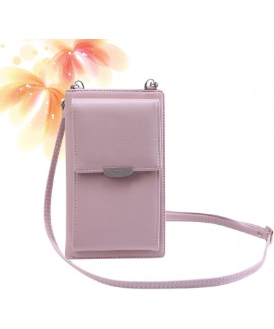 Multifunctional Large Phone Women Purse Wallet Blue Pu Bag Leather Cell Single Handbag Crossbody Capacity Shoulder Pink $10.2...