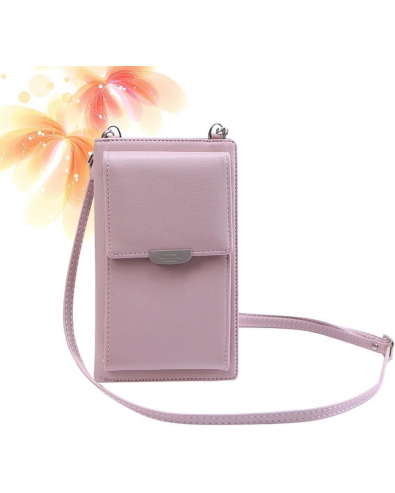 Multifunctional Large Phone Women Purse Wallet Blue Pu Bag Leather Cell Single Handbag Crossbody Capacity Shoulder Pink $10.2...