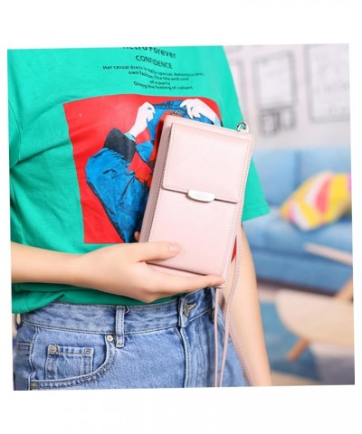 Multifunctional Large Phone Women Purse Wallet Blue Pu Bag Leather Cell Single Handbag Crossbody Capacity Shoulder Pink $10.2...