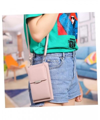 Multifunctional Large Phone Women Purse Wallet Blue Pu Bag Leather Cell Single Handbag Crossbody Capacity Shoulder Pink $10.2...