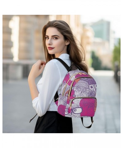 Pink Owls Women's Backpack Purse Fashion Travel Anti Theft Backpack Casual Daypack for Work College,M Medium $14.35 Backpacks