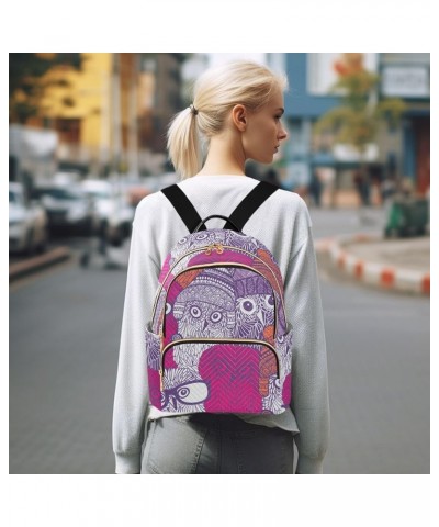 Pink Owls Women's Backpack Purse Fashion Travel Anti Theft Backpack Casual Daypack for Work College,M Medium $14.35 Backpacks