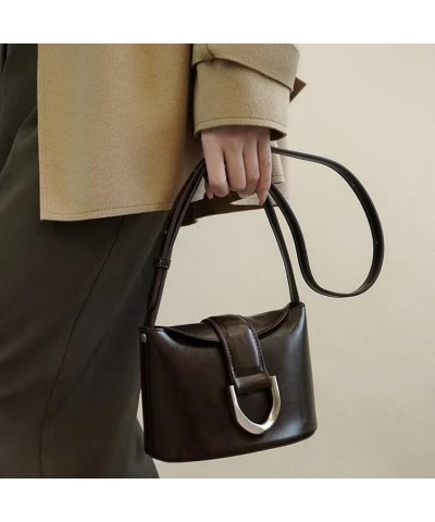 Small Crossbody Bag Leather Purse Women Crossbody Bags Designer Crossbody Bags for Women Brown $15.11 Crossbody Bags