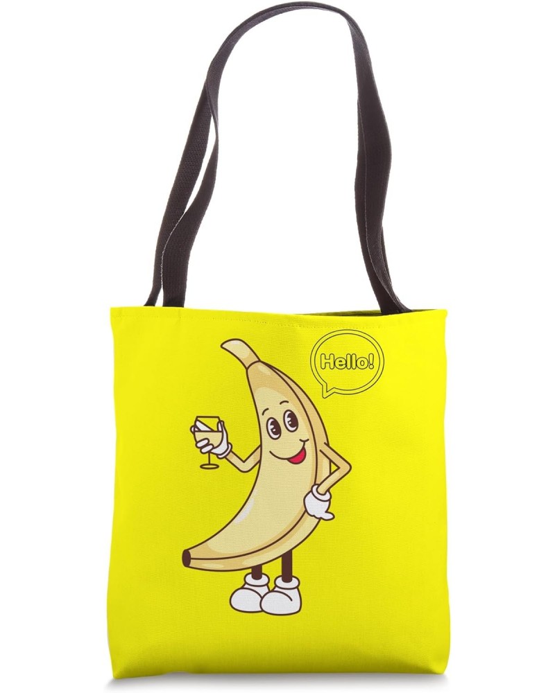 banana, hello, cute, funny, fruit, dessert, sweets, unique Tote Bag $12.74 Totes