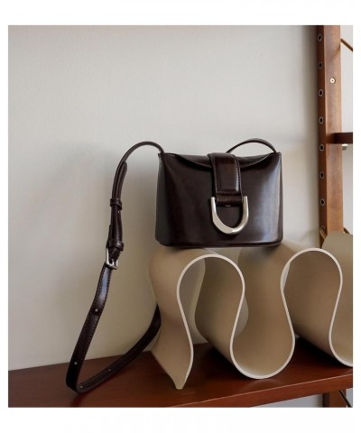 Small Crossbody Bag Leather Purse Women Crossbody Bags Designer Crossbody Bags for Women Brown $15.11 Crossbody Bags