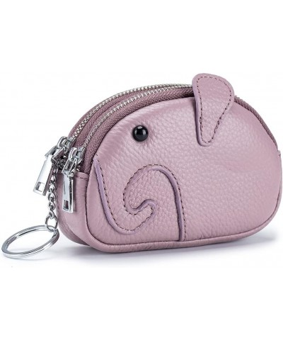 Simple Women Wallet Cute Cartoon Elephant Coin Purse Soft Genuine Leather Double-Layer Zipper Multi-Functional Practical Bag ...