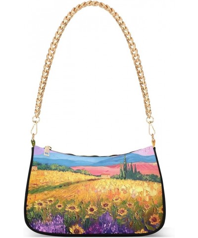 White Couple Llamas on Green Women's Purse Hobo Tote Bags Women's Designer Handbag Evening Shoulder Bags Painting Sunflowers ...