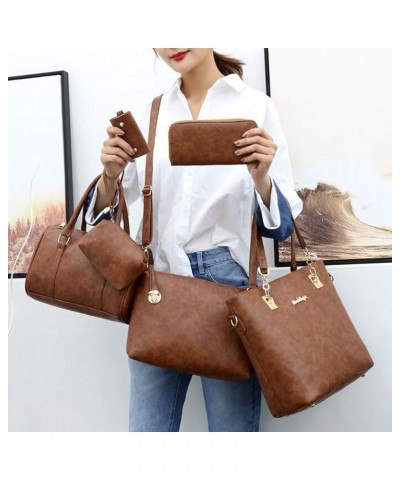 Women Backpack Tote Hobo PU Leather Clutches Shoulder Crossbody Bags Satchels Wallets Key Card Case Black $23.39 Backpacks