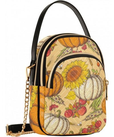 Autumn Pumpkins Crossbody Bags for Women Cross Body Bags Phone Purse with Chain Strap for Women Gifts $11.96 Crossbody Bags