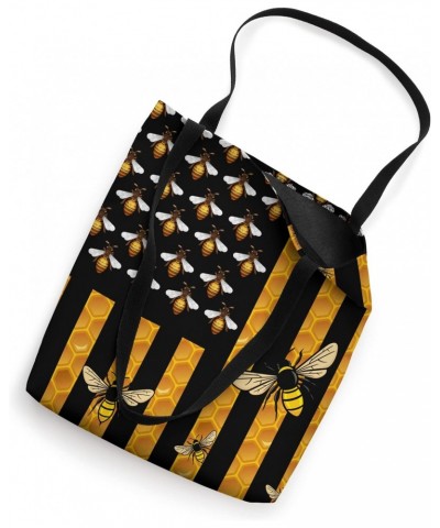 Vintage American Flag Beekeeper Honey Bee Beekeeping Tote Bag $13.90 Totes