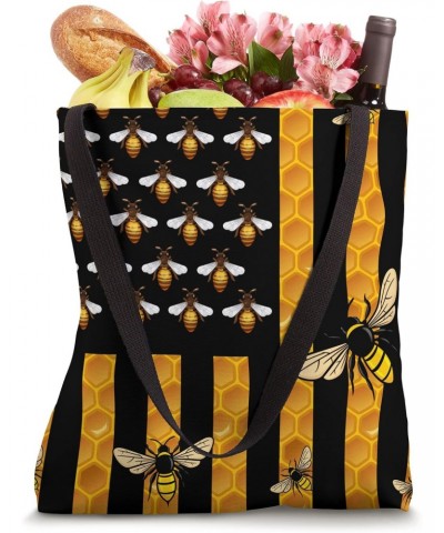 Vintage American Flag Beekeeper Honey Bee Beekeeping Tote Bag $13.90 Totes