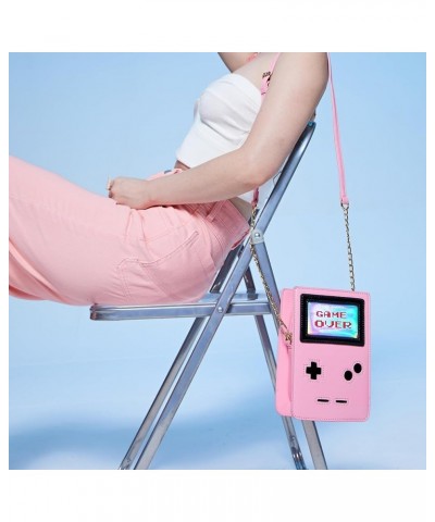 Fun Shape Purse for Women Novelty Handbags Unique Chain Crossbody Bag for Teens with Adjustable Shoulder Strap Retro Gamer Pi...