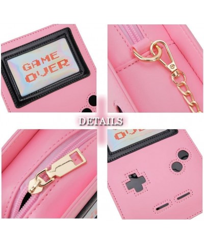 Fun Shape Purse for Women Novelty Handbags Unique Chain Crossbody Bag for Teens with Adjustable Shoulder Strap Retro Gamer Pi...