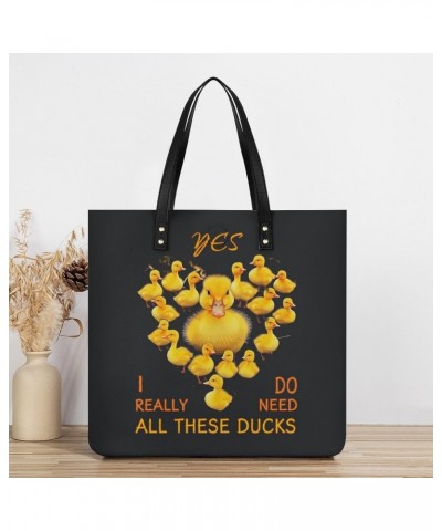 Duck Heart Handbag Large Capacity Top-Handle Bag Ladies Shoulder Totes $15.80 Totes