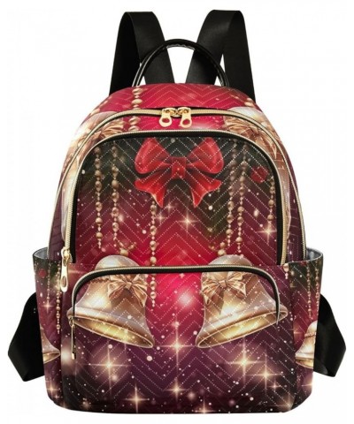 Christmas with Merry Bells and Lights Woman's Backpack, Women Backpack for Travel, Backpacks for Women Fashion, M Christmas W...