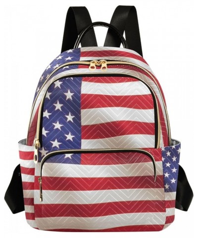 Small Backpack for Women Travel Bag American Flag July 4th Daypack Purse Fashion Shoulder Bag Rucksack Medium B613 $12.48 Bac...