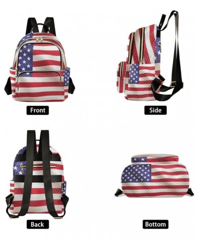 Small Backpack for Women Travel Bag American Flag July 4th Daypack Purse Fashion Shoulder Bag Rucksack Medium B613 $12.48 Bac...