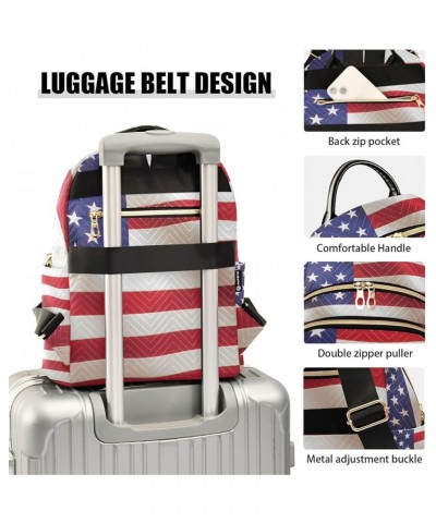 Small Backpack for Women Travel Bag American Flag July 4th Daypack Purse Fashion Shoulder Bag Rucksack Medium B613 $12.48 Bac...