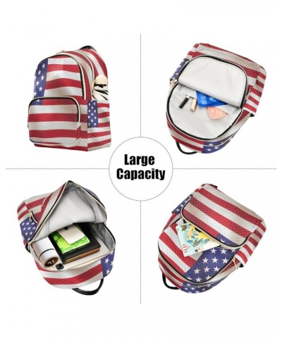 Small Backpack for Women Travel Bag American Flag July 4th Daypack Purse Fashion Shoulder Bag Rucksack Medium B613 $12.48 Bac...