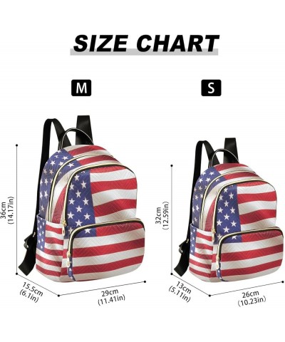 Small Backpack for Women Travel Bag American Flag July 4th Daypack Purse Fashion Shoulder Bag Rucksack Medium B613 $12.48 Bac...