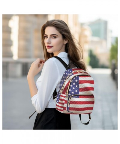 Small Backpack for Women Travel Bag American Flag July 4th Daypack Purse Fashion Shoulder Bag Rucksack Medium B613 $12.48 Bac...