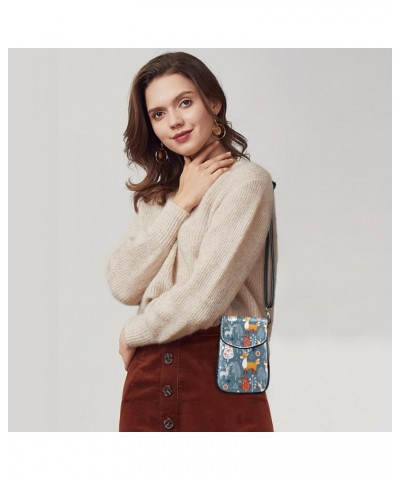 Faux Leather Crossbody Bag for Women, Messenger Bag, Shoulder Bag, winter pattern forest and animal $11.96 Crossbody Bags