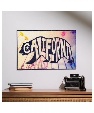 California, Bear Typography (16x24 Giclee Gallery Art Print, Vivid Textured Wall Decor) $22.79 Totes