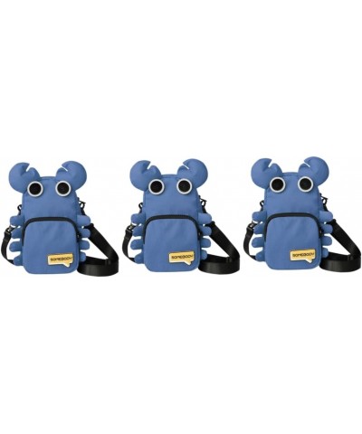 3 Pcs Crab Crossbody Bag Cellphone Purse Women's Purse Crossbody Backpack for Women Kids Wallet Cross Body Purse Square Pouch...