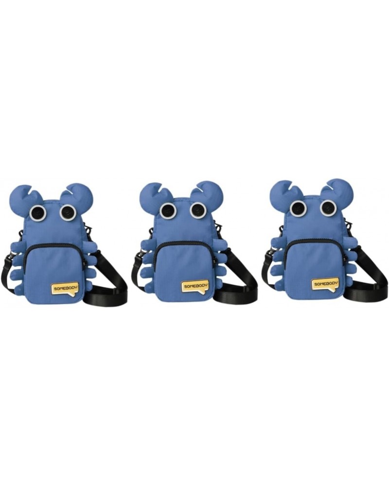 3 Pcs Crab Crossbody Bag Cellphone Purse Women's Purse Crossbody Backpack for Women Kids Wallet Cross Body Purse Square Pouch...