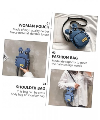 3 Pcs Crab Crossbody Bag Cellphone Purse Women's Purse Crossbody Backpack for Women Kids Wallet Cross Body Purse Square Pouch...