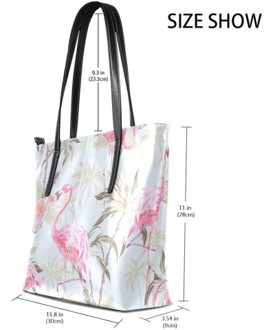 Handbags for Women Tote Bags with 11.08"(L) x 3.54"(W) x 11.02"(W) - Sunflower Bird Flamingo Hibiscus Flower Palm Tree $19.77...