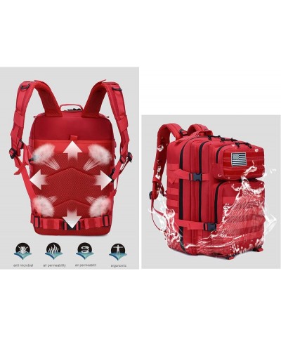 45L Military Backpack Tactica Rucksack Outdoor Assault Pack Hiking Travel Rucksacks Red $54.73 Backpacks