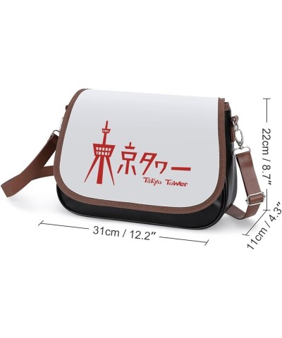 Fashion Crossbody Bags Women's Shoulder Bags Classic City Leather Satchels Hobo Bags Tokyo Tower Red Color6 $29.99 Hobo Bags