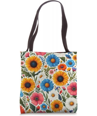 Spring Wildflower Wildflower Floral Tote Bag $12.23 Totes