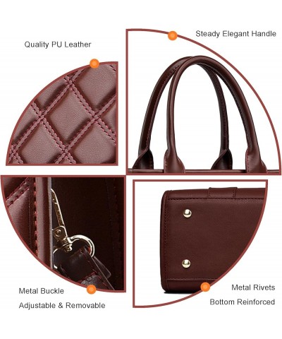 The Tote Bag Crossbody Purses for Women Shoulder Bag Handbags PU Leather Top Handle Bags with zipper Lg Burgundy $18.54 Totes